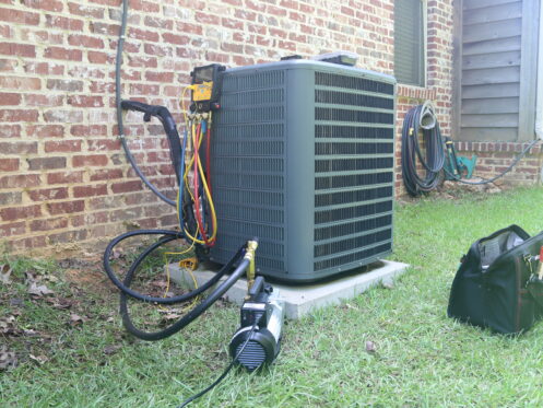 AC equipment getting maintenance in Fort Mill