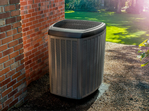 An AC unit outside a Fort Mill home