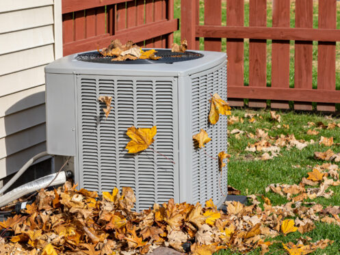 AC with leaves
